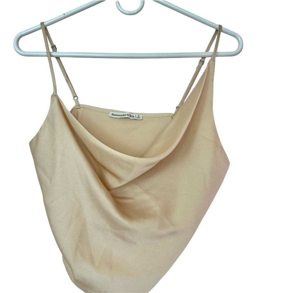 Abercrombie & Fitch Cream Satin Top